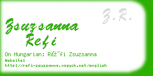 zsuzsanna refi business card